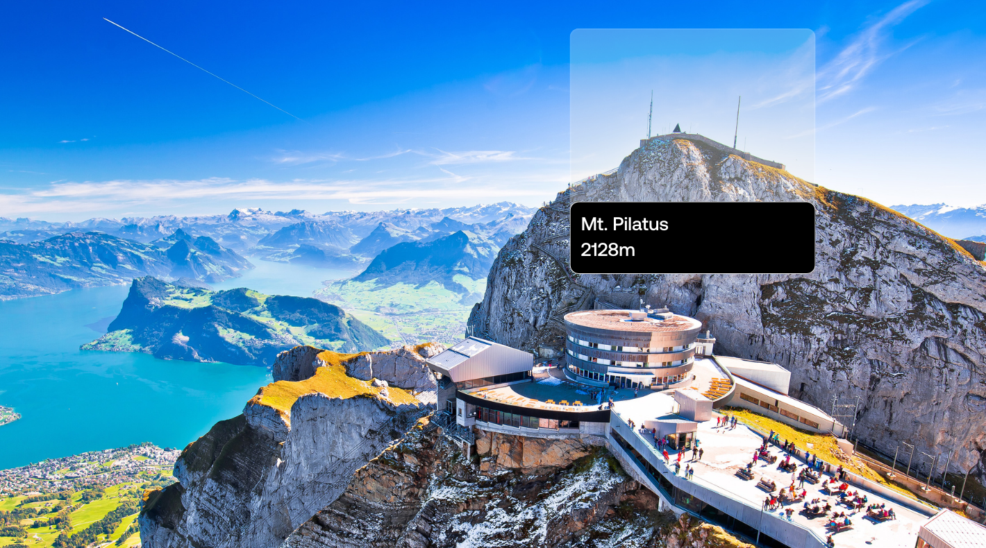 View of Pilatus in the Swiss Alps.